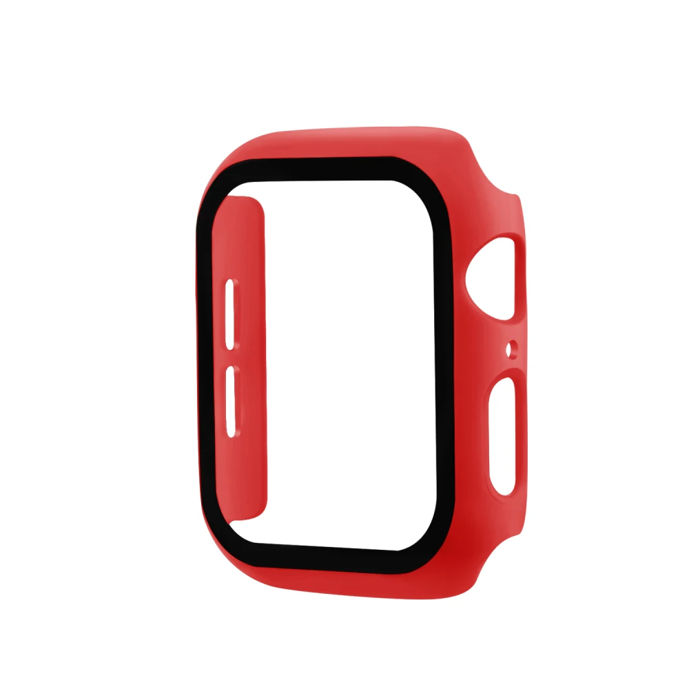 Чехол для Apple Watch 4, 5, 3, 2, 1, iwatch Band 42 мм, 38 мм, 44 мм, 40 мм, защитная пленка для экрана из поликарбоната+ закаленное стекло серии 5, 4