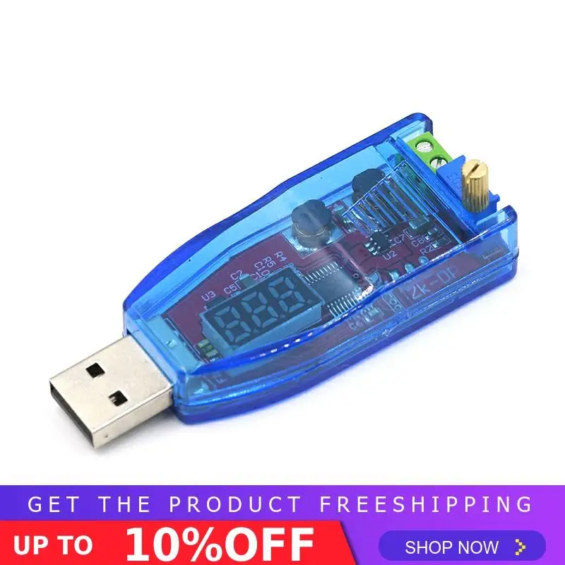 Светодиодный DC-DC 5 В к DC 1-24 В регулируемый потенциометр USB Шаг ...