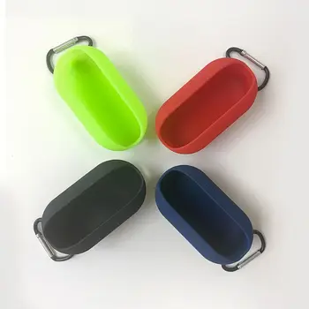 

Anti-slip Silicone Earphone Case Protective Cover Shell with Carabiner for Skull candy Push Wireless Bluetooth Headphone
