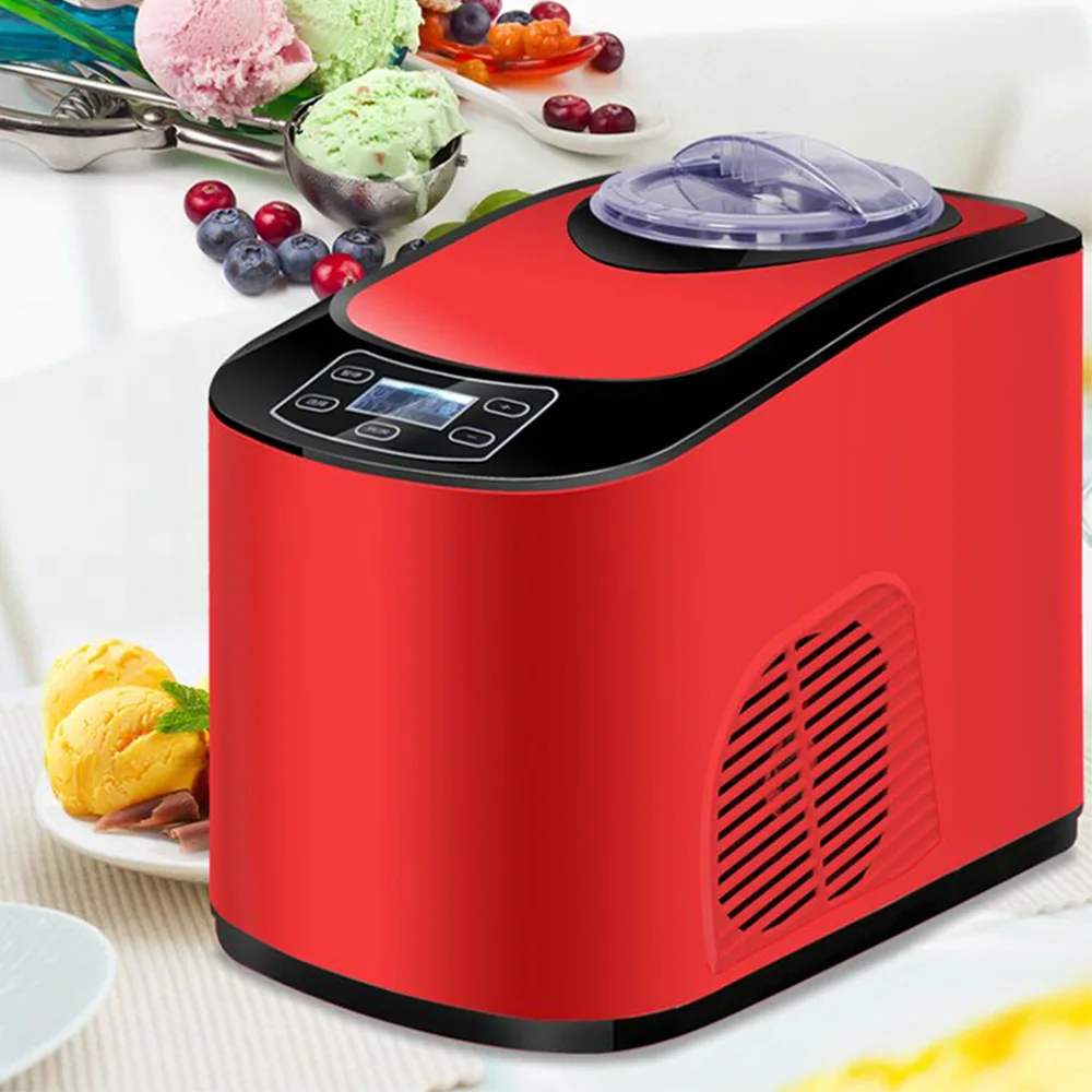 

Ice Cream Maker Built-in Freezer Compressor Cooling Household Intelligent Soft Hard 1.5L Capacity 140W Mini Ice Cream Machine