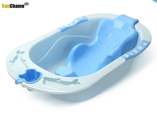 Baby Bath Tub For Newborn Baby Adjustable Large Thickening Shower Cushion Security Seat Support