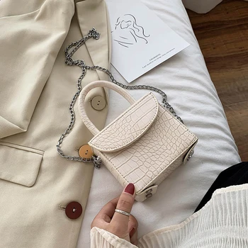 

Women Bag Mini Box Design PU Leather Crossbody Bags For Women 2020 Autumn New Luxury Shoulder Handbags Female Travel Totes