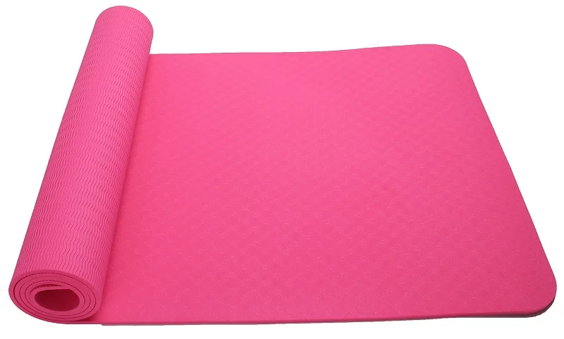 Pink 1830*610*6 мм TPE нескользящий коврик для йоги высокой плотности хорошая эластичность фитнес упражнения пилатес коврики с 8 цветов для начинающих - Цвет: Pink