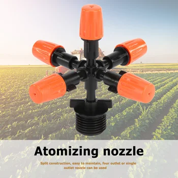 

5 Head Micro Drip Irrigation Atomization Nozzle Convenient Practical User-friendly Design Adjustable Water Control Sprayer