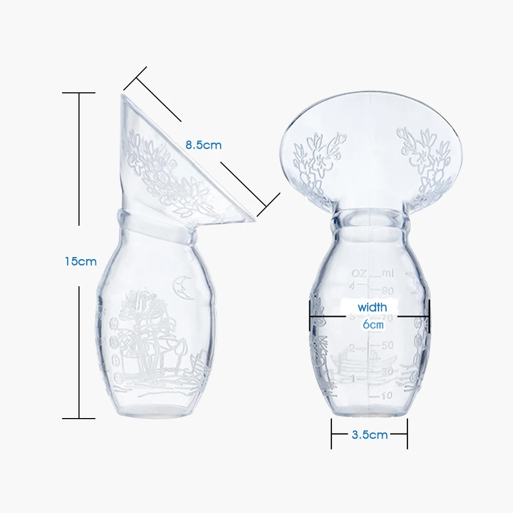 100ml Manual Breast Pump Accessories Silicone Maternal Milk Collector Holder Baby Breastfeeding Bottle Puerperal Nursing Pump