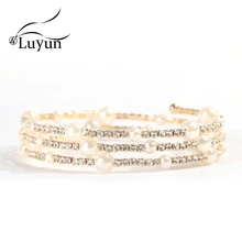 Luyun ювелирный браслет с жемчугом роскошный браслет из нержавеющей стали браслет дружбы Бохо ручная цепочка