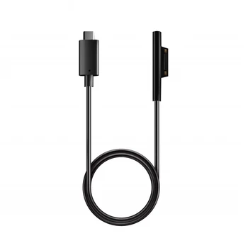 

Fast Charge Practical Magnetic Tablet Type C Charging Cable Portable Connector With Indicator Black For Microsoft Surface 3