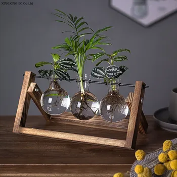 

Simple Transparent Glass Vase Decoration Creative Living Room Desktop Hydroponic Planting Flower Arrangement Glass Container