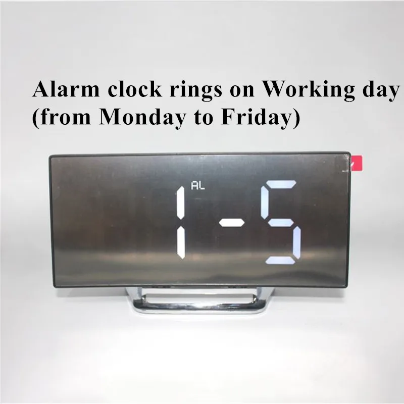 Digital LED Alarm Clock Snooze Display Time Night Led Table Desk 2 USB Charge Ports for iphone Androd Phone Alarm Mirror Clock