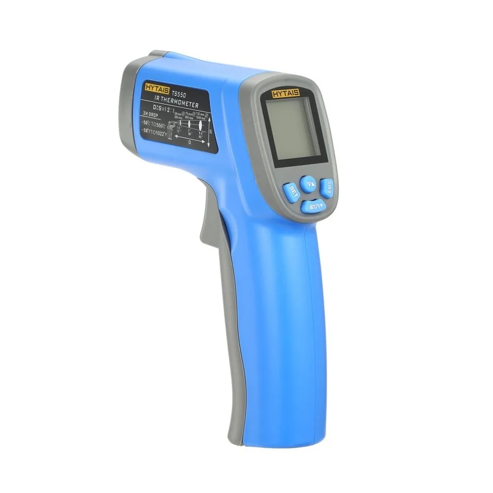HYTAIS TS550 Digital Infrared Handheld Temperature Gun Thermometer Industrial with Non-Contact IR Laser Point LCD Backlight