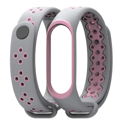 Ash powder Pulseira mi band 4 ремешок для Xiaomi mi band 3 ремешок для часов Xio mi Band 3 сменный Браслет резиновый браслет аксессуары для ремня - Цвет ремешка: Ash powder