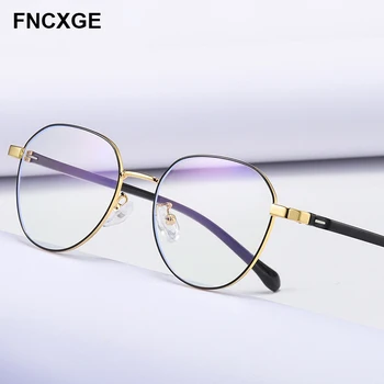 

2020 Women Men Glasses Vintage Retro Blue Light Blocking Glasses Round Glasses Prescripition Eyeglasses Temple Optical Goggle