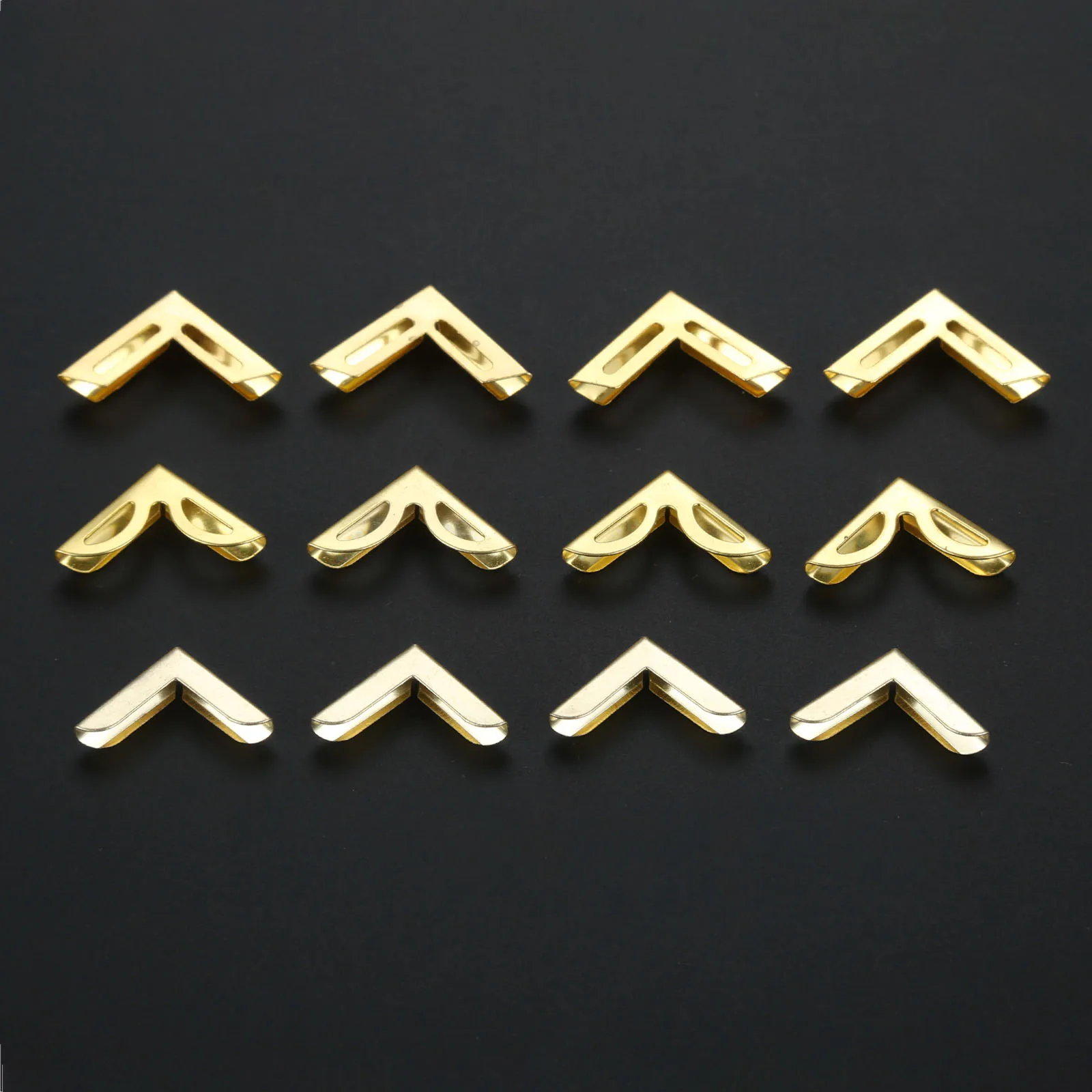 50Pcs Gold Furniture Book Scrapbooking Album Menu Folder Corner Protectors Zinc Alloy Corner Brackets for Photo Album 15/17/18mm
