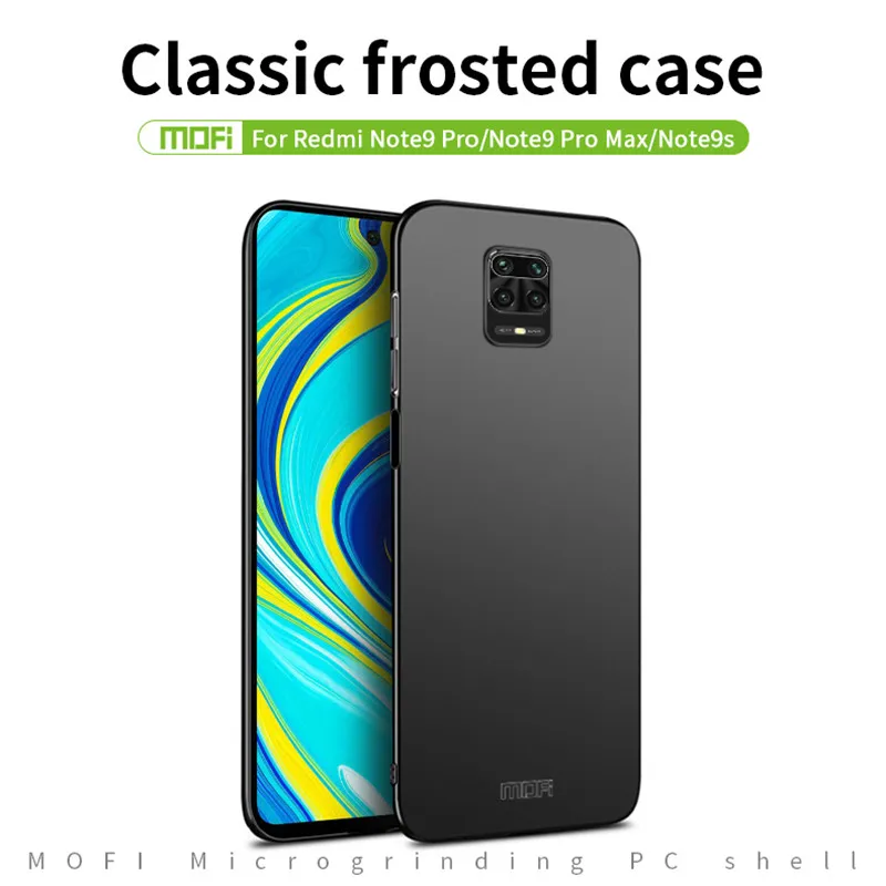 Чехол MOFI для Xiaomi Redmi Note 9 Pro max Матовый ультратонкий чехол из поликарбоната с полным