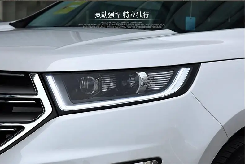 Автомобильный Стайлинг для Ford Edge фары- Edge светодиодный фонарь DRL Hid головной фонарь Ангел глаз биксеноновый луч аксессуары