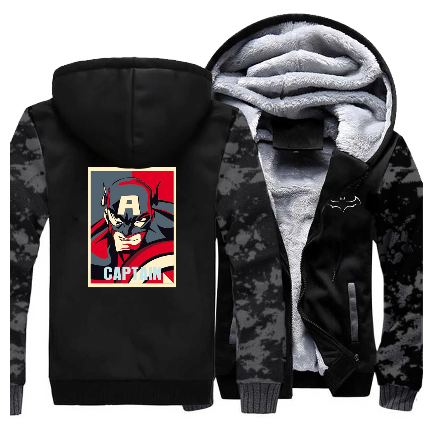 Капитан Америка Civil Hoody пуловер Толстовка Marvel кофты с капюшоном на тему комиксов мужская одежда на молнии с длинными рукавами пальто