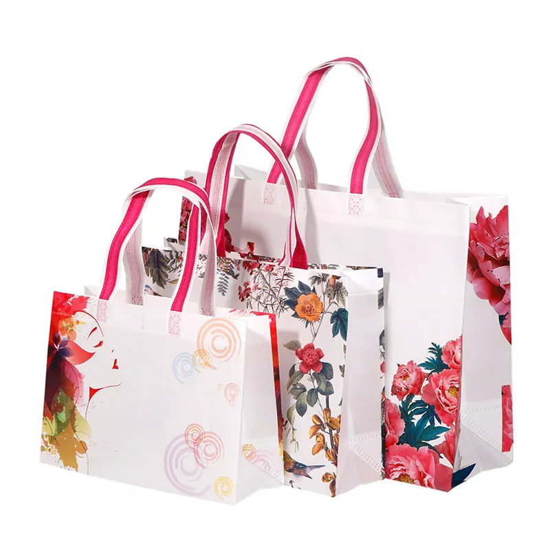 Reusable Foldable Shopping Bag Portable Travel Grocery Pocket Tote Plastic Bag Non-woven Fabric Eco Folding Bag Shopping Pouch 2