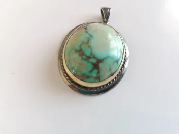 

HANDMADE TURQUOISE FİRUZE 925 STERLING SILVER PENDANT