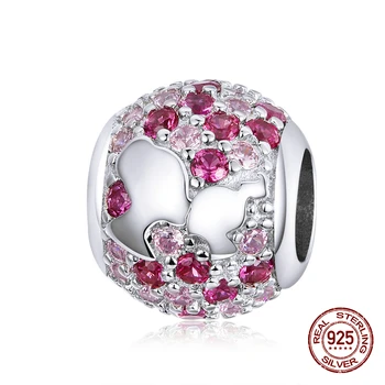 

fit Pandora bracelet new zircon beads kiss from mama charm for women fashion 925 sterling silver jewelry making accessories DIY