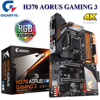 

LGA 1151 Gigabyte H370 AORUS Gaming 3 Motherboard 64GB PCI-E 3.0 M.2 DDR4 Core i7/i5/i3 HDMI Desktop Placa-Mãe 1151 New ATX