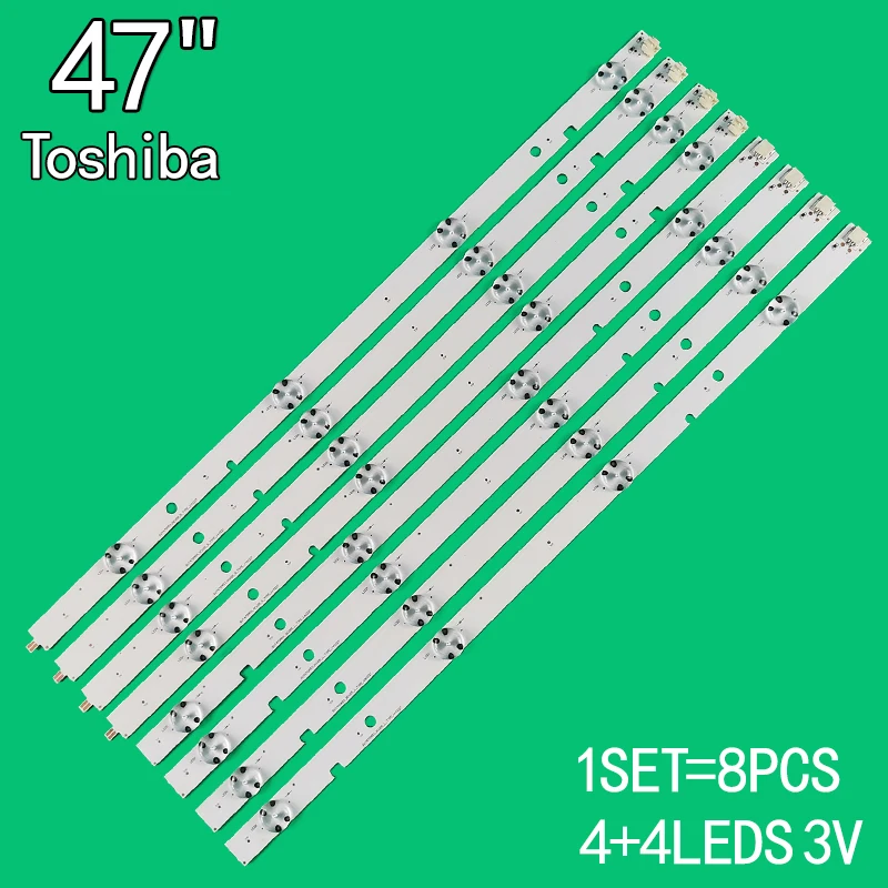 

1Set=8PCS For Toshiba 47" LCD TV SVT470A53_REV05_L/R-Type_140227 47L6353DB 47L6453DB LC480DUJ-SGE1 TL470FS46-L 47L2400VM