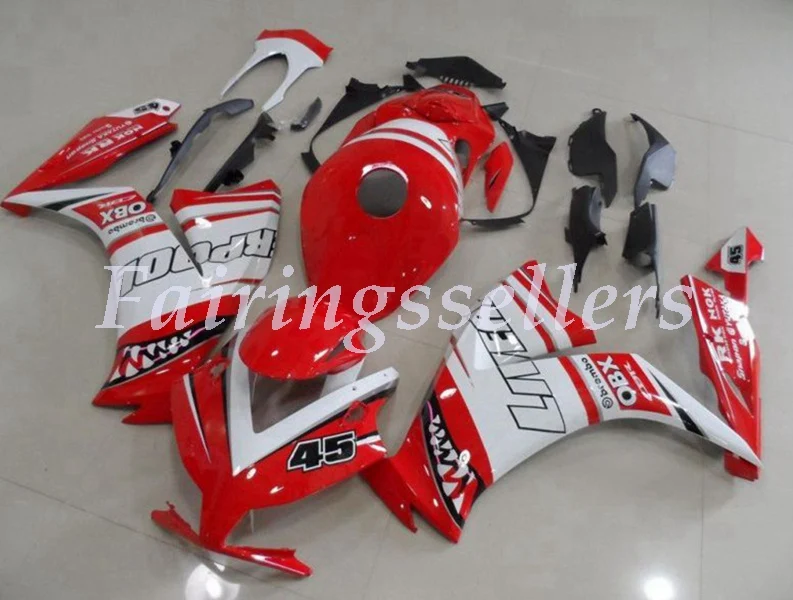 Впрыска ABS Полный обтекатели комплект Подходит для HONDA CBR1000RR 2012 13 14 15 CBR1000 12-16 CBR1000 обтекатель Оранжевый Белый