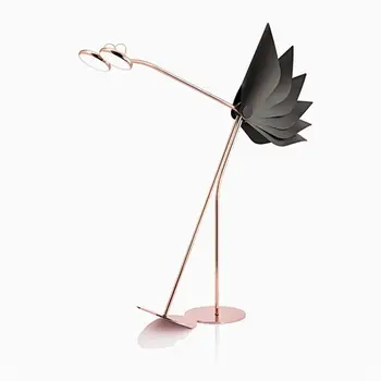 

nordic Denmark Design LED floor lamp Postmodern Adjustable foyer floor light Individuality Red Ostrich Living Room standing lamp