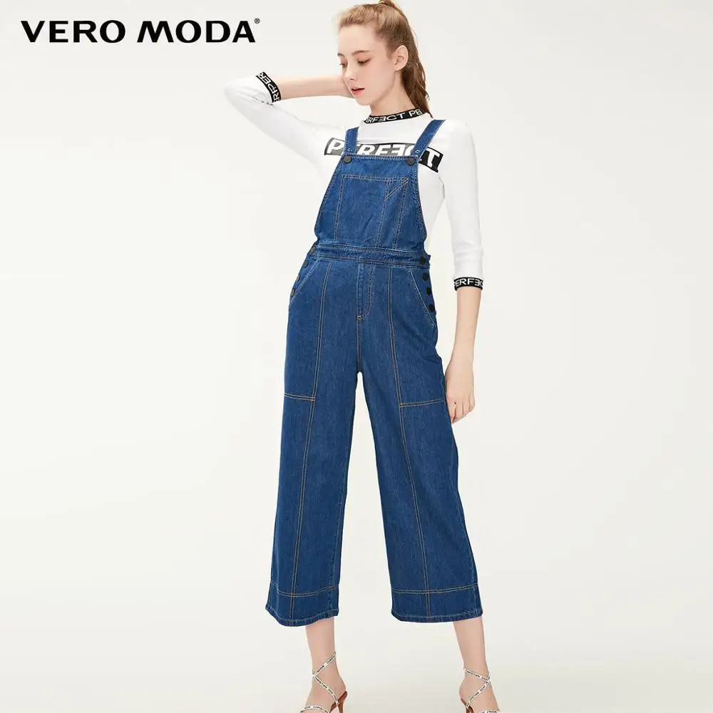 Vero Moda женские хлопковые широкие комбинезоны джинсы | 319164501