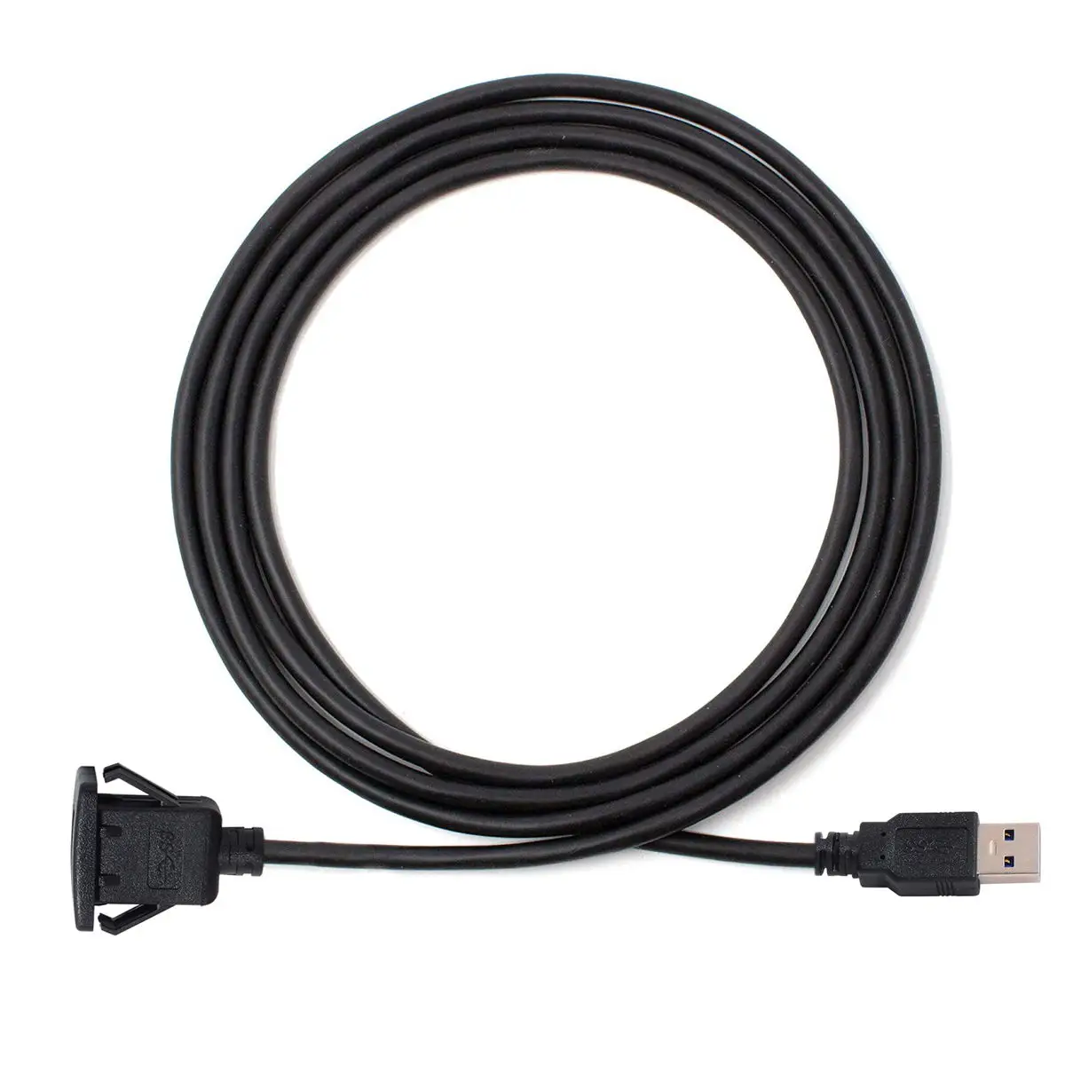 

1m Waterproof Single USB 3.0 Extension Latch Mount Car AUX Cable for Dashboard Panel