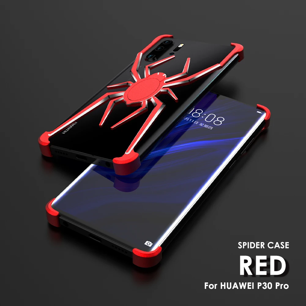 Противоударный защитный чехол для телефона с изображением паука для HuaWei P30 P30 Pro, силиконовый гибридный жесткий чехол из поликарбоната - Цвет: Red P30 Pro