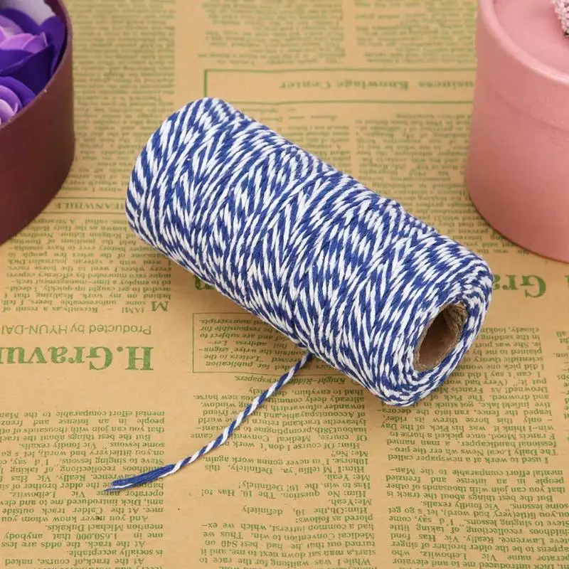 1 Roll 100 Meters 2Ply Cotton Twine DIY Weaving Handmade Craft String Rope