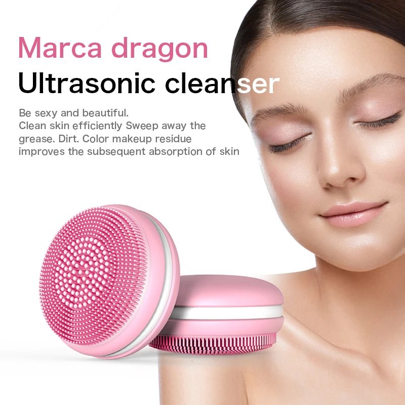 

New Silica Gel Face Washing Instrument Electric Cleaning Washing Machine Mini Ultrasound Facial Cleaning Brush Face Cleanser