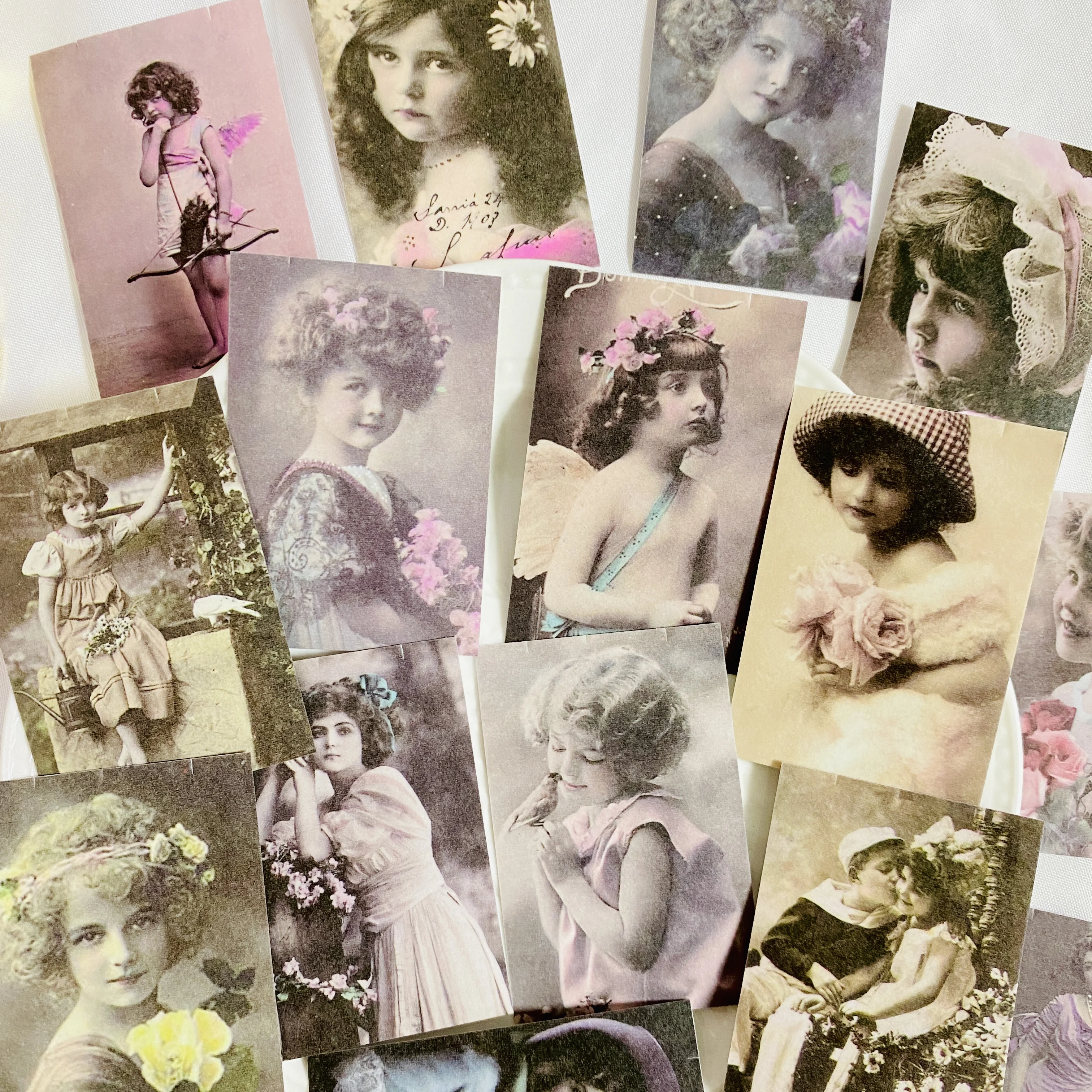 50PCS Vintage Little Girl Old Photo Stickers DIY Scrapbooking Base Collage Diary Happy Planner Photo Props Gift Seal Decoration decorative stickers self adhesive stickers stationery stickers paper stickers adhesive stickers decorative labels stickers diy scrapbooking accessories