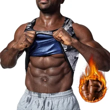 Men's Heat Trapping Shirt Sweat Body Shaper Vest Slimming Binders Sauna Effect Shapewear Workout Tank Top Tummy Control Cors