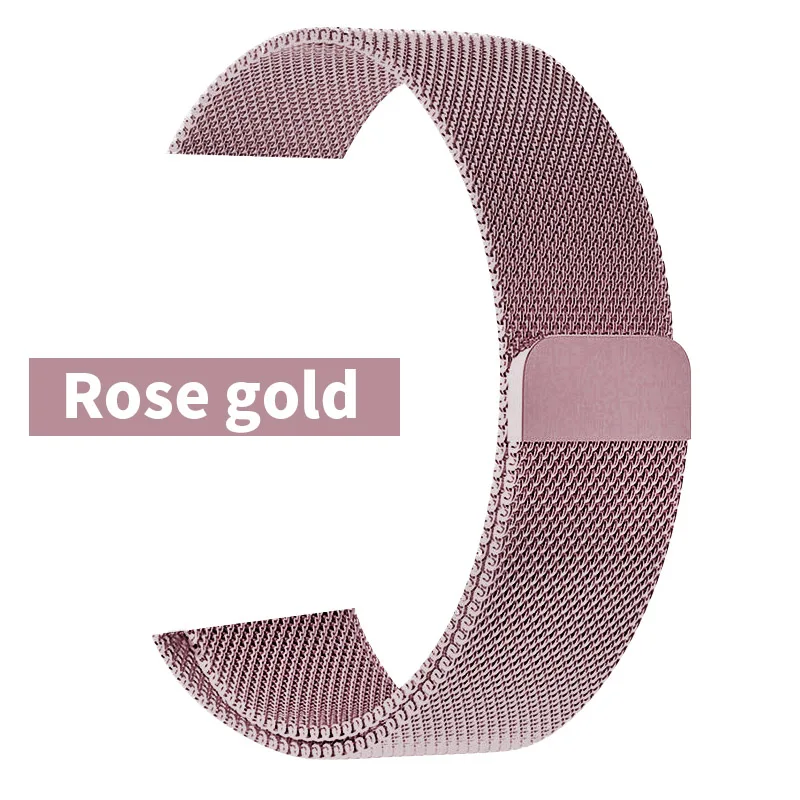 Светильник с розовым ремешком, Миланская петля, ремешок 40 44 для Apple Watch, серия 5, серия 4, часы i, серия 3, ремешок 42 мм, 38 мм, браслет для девушек и женщин - Цвет ремешка: Rose gold