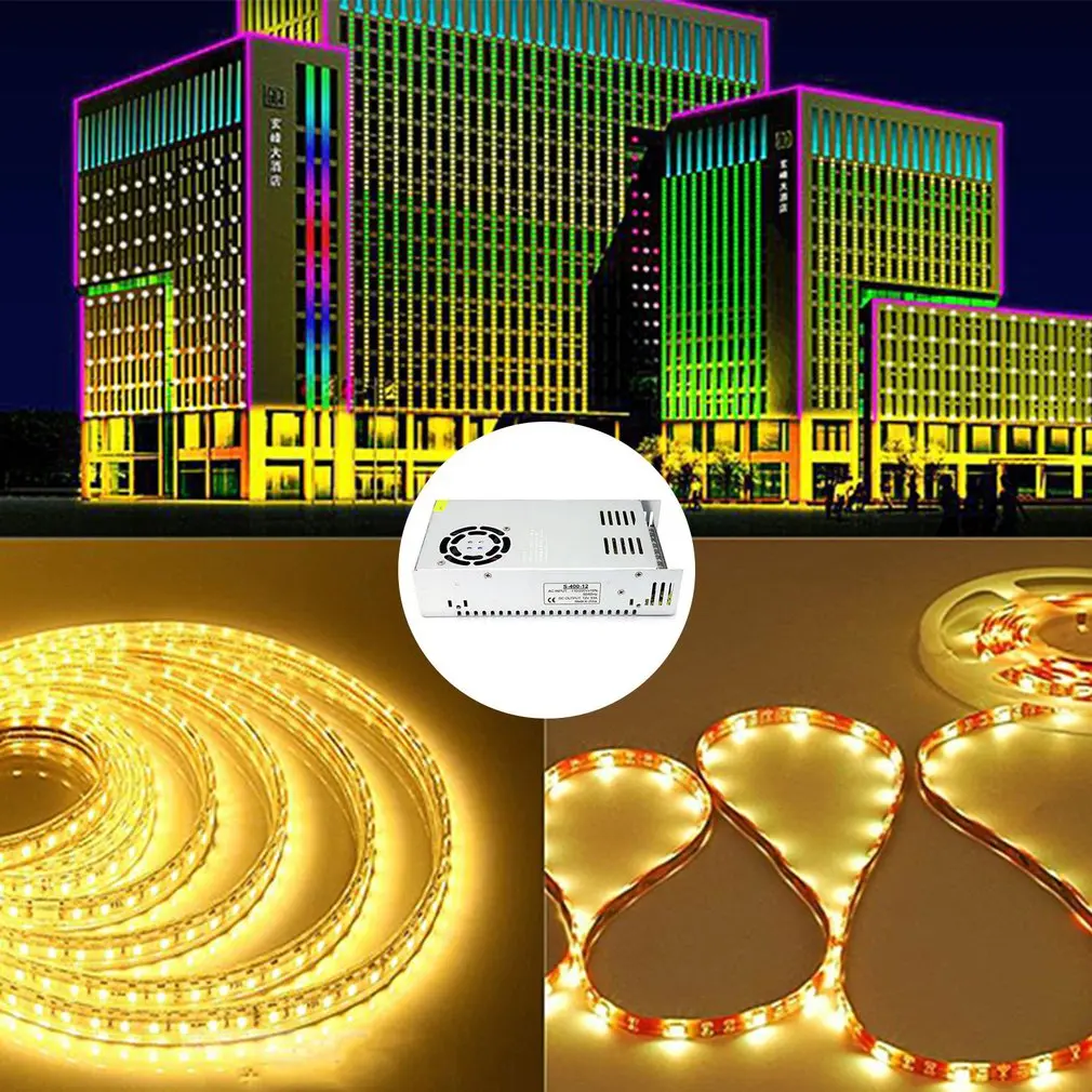 Ac To Dc 12V 33A 400W High Quality 3Cm Ultra Thin Led Power Supply With Ce Rohs DC 12V 33A