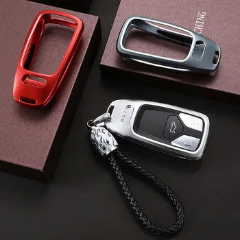 

Car Aluminium Alloy Key Holder Cover Case Shell For Audi A4 Allroad B9 Q5 Q7 TT TTS 4M 8S 2016 2017 2018