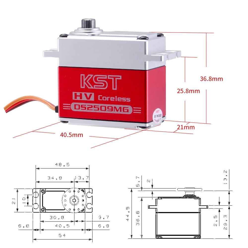 KST DS2509 8,4 V 28 кг 0.1sec сервопривода на бесколлекторном двигателе для автомобиля HV Servo Мотор для RC модель робот-манипулятор Авто Лодка управляемых вертолетов самолетов Бла(беспилотный летательный аппарат
