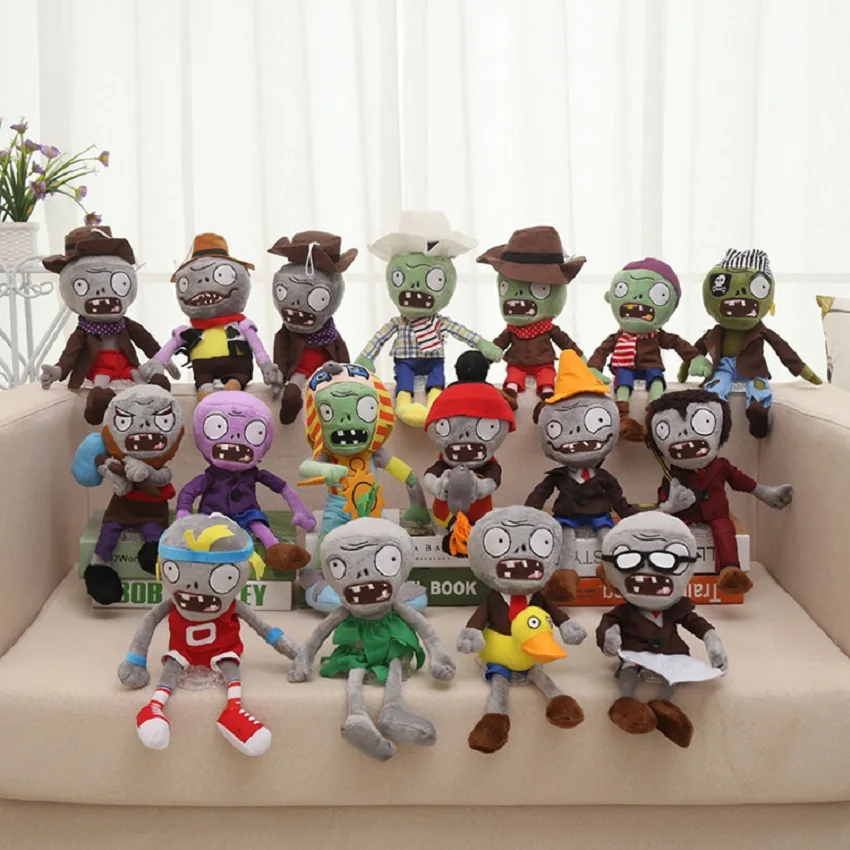 

Plants vs Zombies Plush Toys 30cm PVZ Plants vs Zombies Hats Pirate Duck Zombies Plush Stuffed Toys Doll Gifts for Kids Children