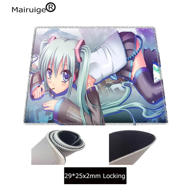  Hatsune Miku blue Big Gaming Mouse Pad Locking Edge Desk Keyboard Mouse Mat Large Game Mousepad Gam