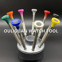 Хорошее качество! 316L нержавеющая сталь часовщиков эргономичный 9 шт набор отверток