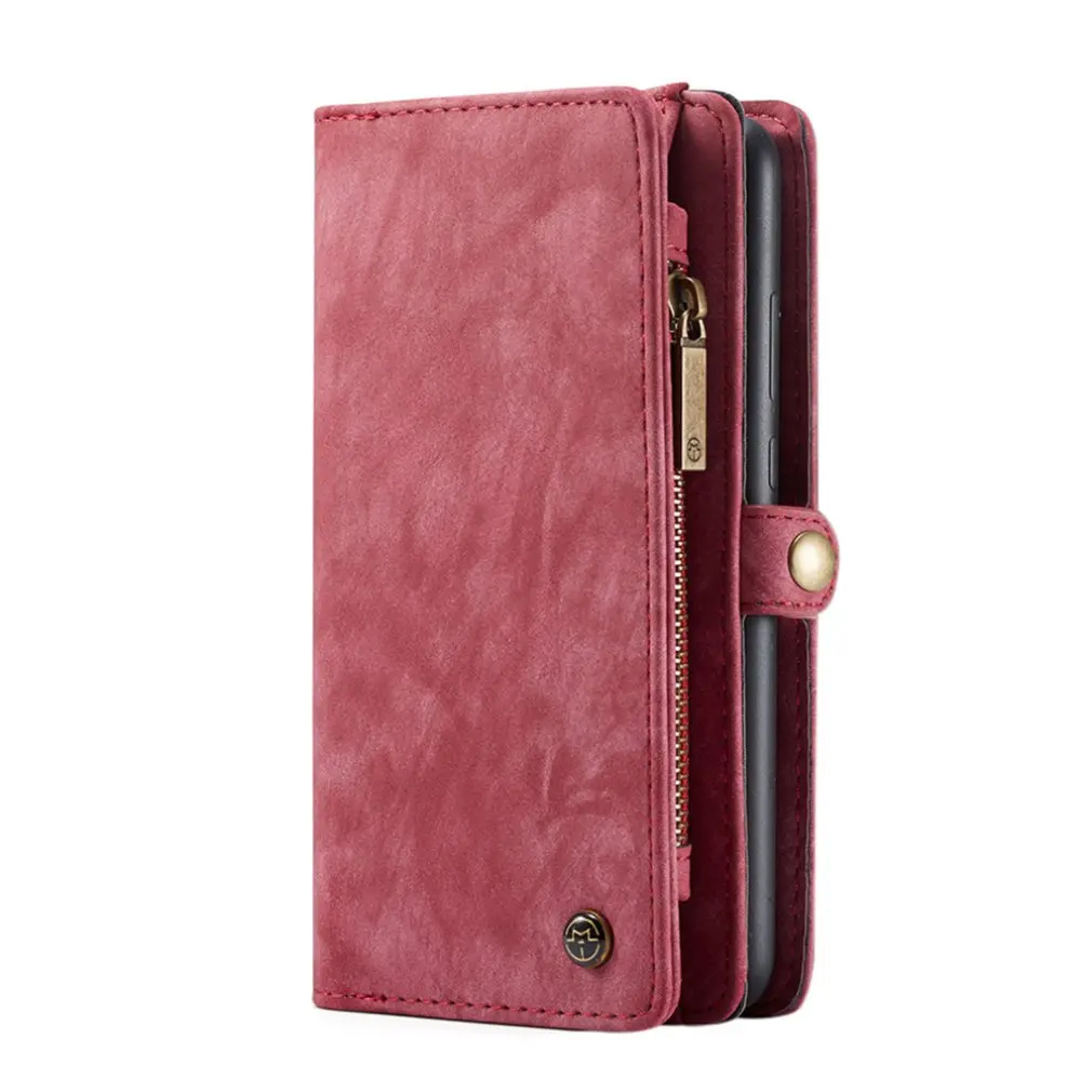 2-In-1 Detachable Mobile Phone Wallet Holster Fashionable Mobile Phone Wallet Holster For Huawei P20/P20 Lite/P20 Pro - Цвет: P20 Red