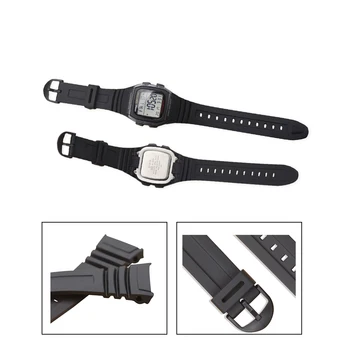 

Replacement Strap Band Belt Watchband for Casio W-96H W-96H-1AV W-96H-9AV Sport Watch Adjustable Breathable PU Bracelet Parts