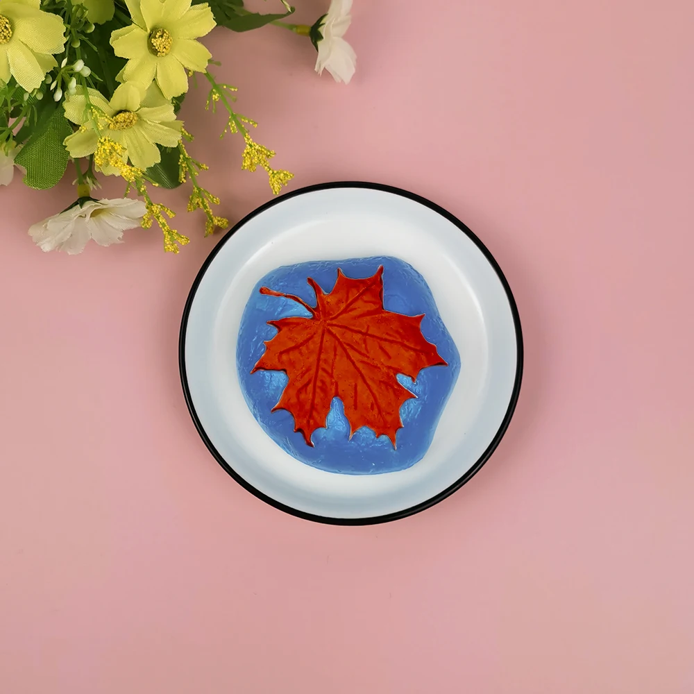 Hc0405 Maple Leaf Soap Mold Candles Silicone Moulds Clay Resin Creative Stone Shape Handmade