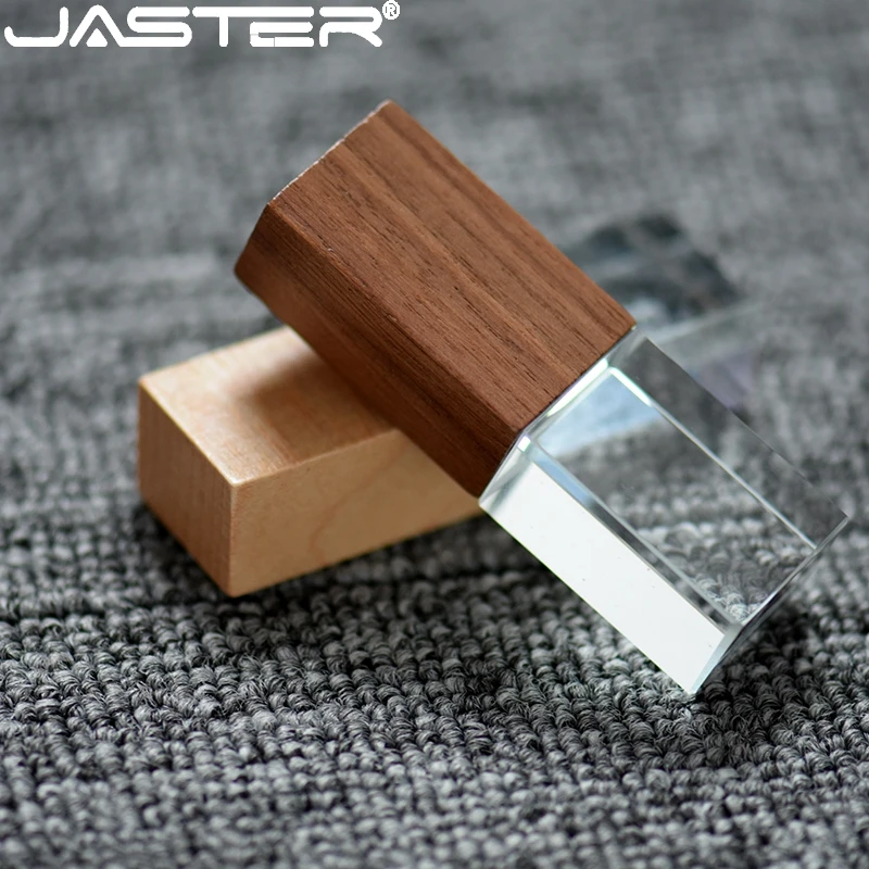 JASTER USB флэш-накопитель орех кристалл черный картон USB 2,0 Кленовая бумажная коробка 4 ГБ 8 ГБ 32 ГБ 64 Гб 128 Гб Память Флэш-Накопитель