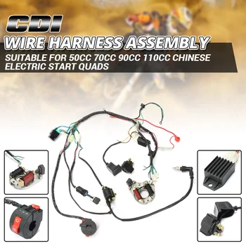 

Motorcycle Electric Startor CDI Ignition Coil Wiring Harness Kit For 50CC 70CC 90CC 110CC 125CC Dirt Pit Bike ATV Quad