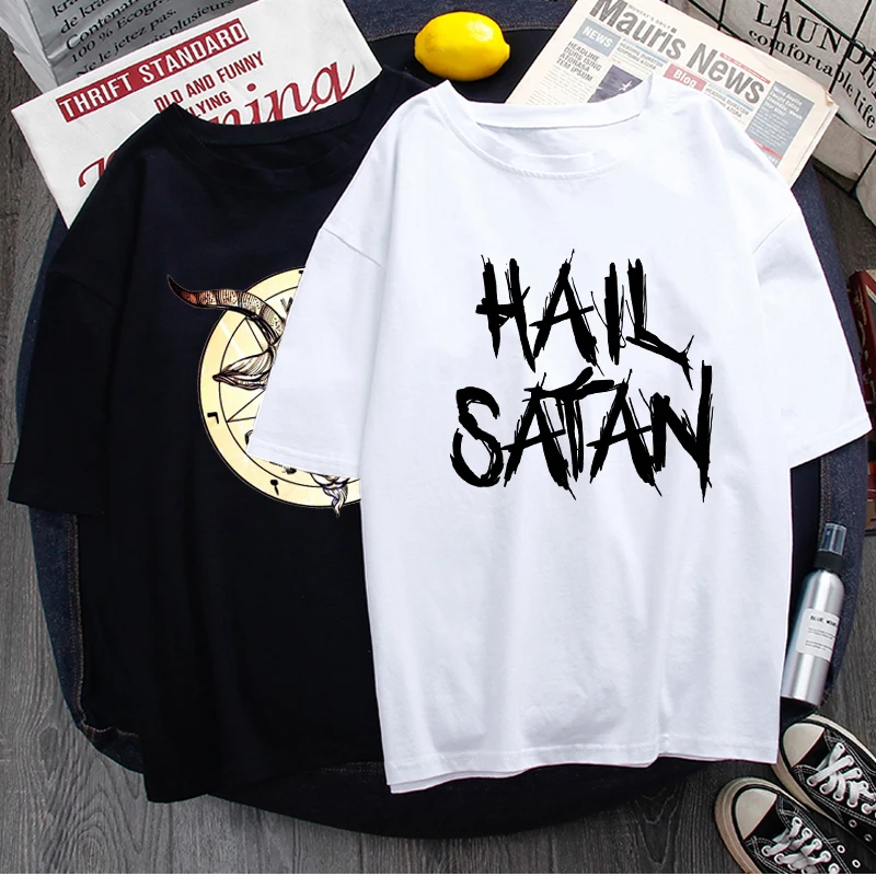Сатаны ужас футболка Для мужчин Satanist демон смерти страшные злые сатанизма