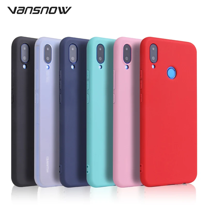 

2019 New-Arrival Matte Colorful Soft Silicone Case For Huawei P20 lite P30 Pro For Honor 8X 8C 8 X Ultra Thin Cover Back Cover