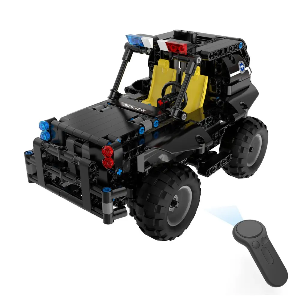 392 шт. M1 4CH пульт дистанционного управления DIY RC строительные блоки Rover Robot игрушки блоки конструктора с 360 вращением на месте для подарка детям - Цвет: 336pcs cruiser