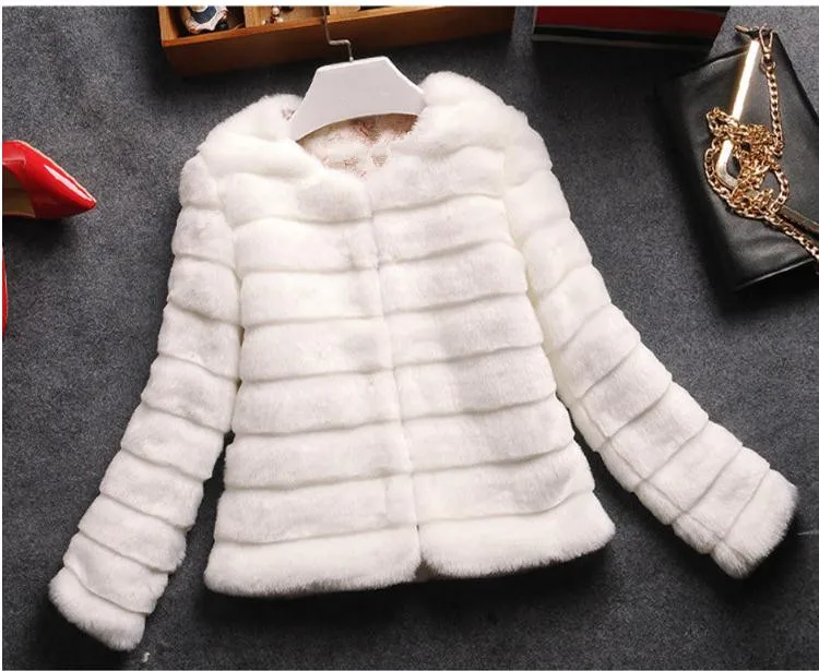 Manteau En Fourrure Lapin, женская верхняя одежда из искусственного меха, весна, осень, зима, модные куртки из искусственного меха, большие размеры, женские меховые Топы K1223